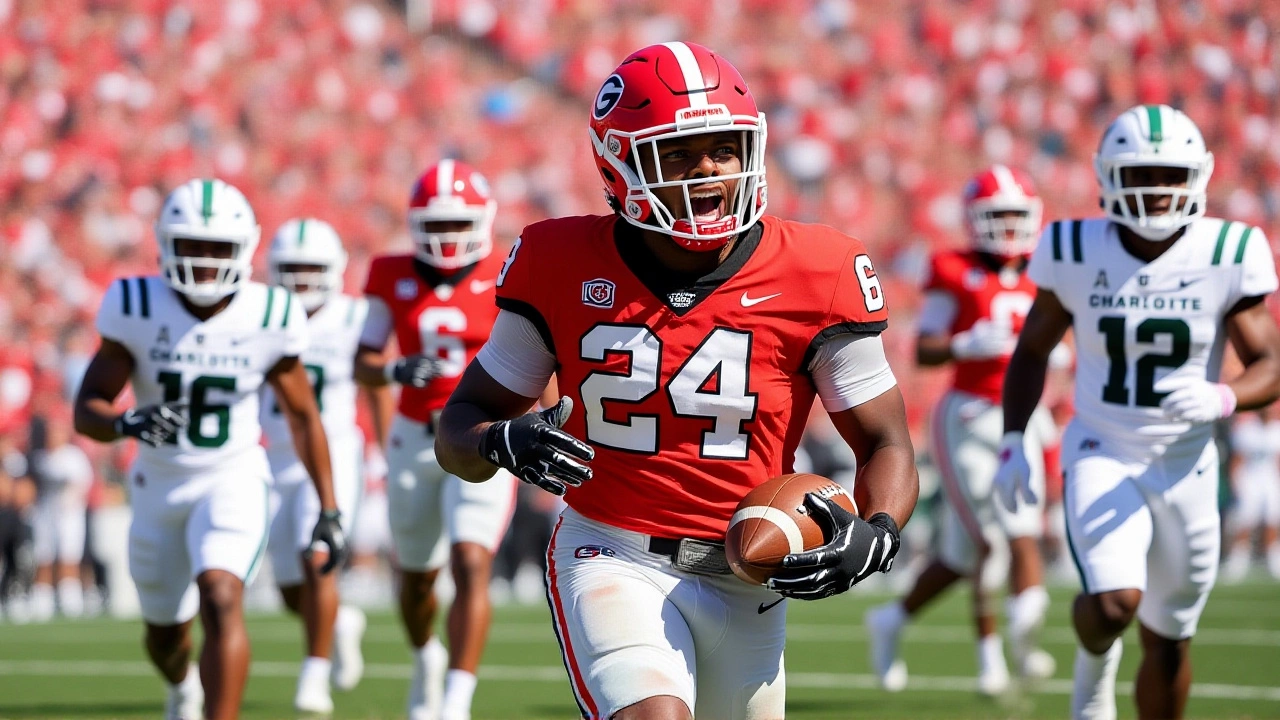 Bo Walker’s 3-TD breakout powers No. 4 Georgia to 35-3 win over Charlotte